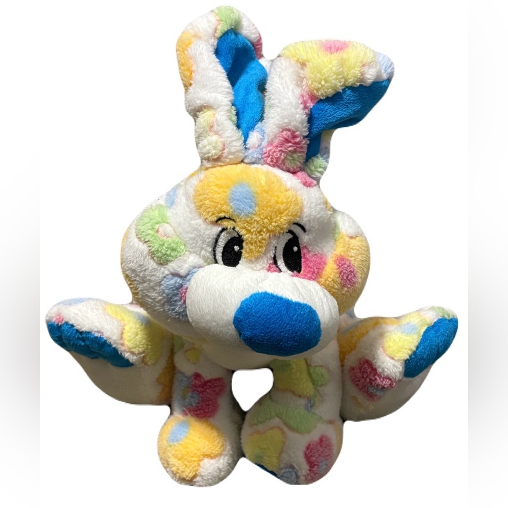 (Dan Dee Collector’s Edition) Flower Patchwork Rabbit Plush: 14” x 12”